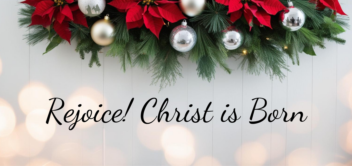 Christian Christmas Fridge Magnets - Traditional / Hamptons /Floral (pack of 4)