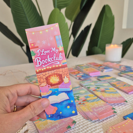 Cosy Winter Book Club Bookmark x1 – Limited Edition Matte Bookmark for Book Lovers (individual bookmark)