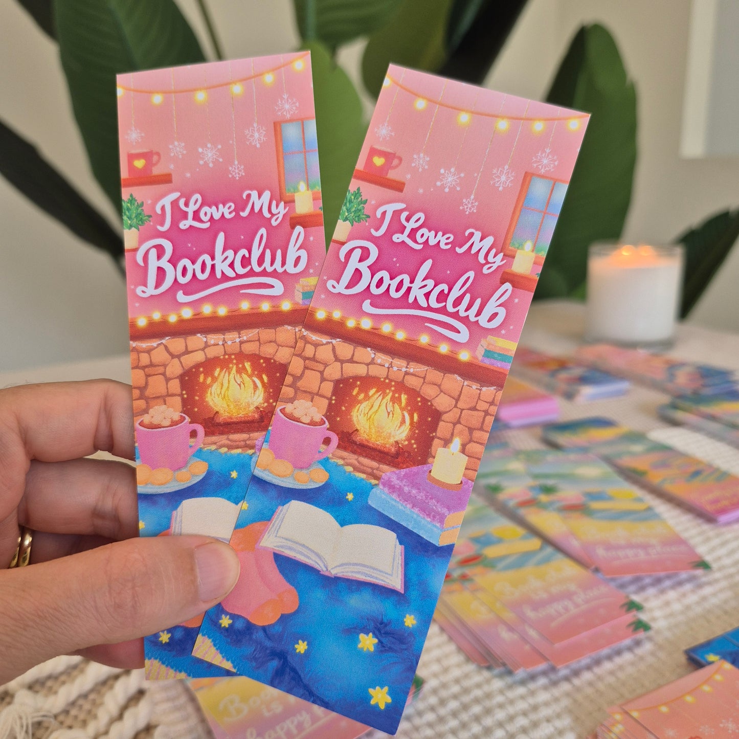 Cosy Winter Book Club Bookmark x1 – Limited Edition Matte Bookmark for Book Lovers (individual bookmark)