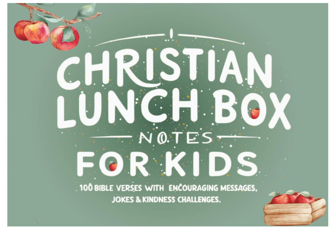 Christian Lunch Box Notes for Kids: 100 Bible Verses with Encouraging Messages, Jokes & Kindness Challenges (apples cover)